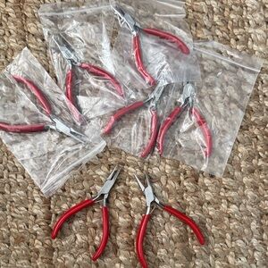 Red Handled Pliers bundle of 7 tools